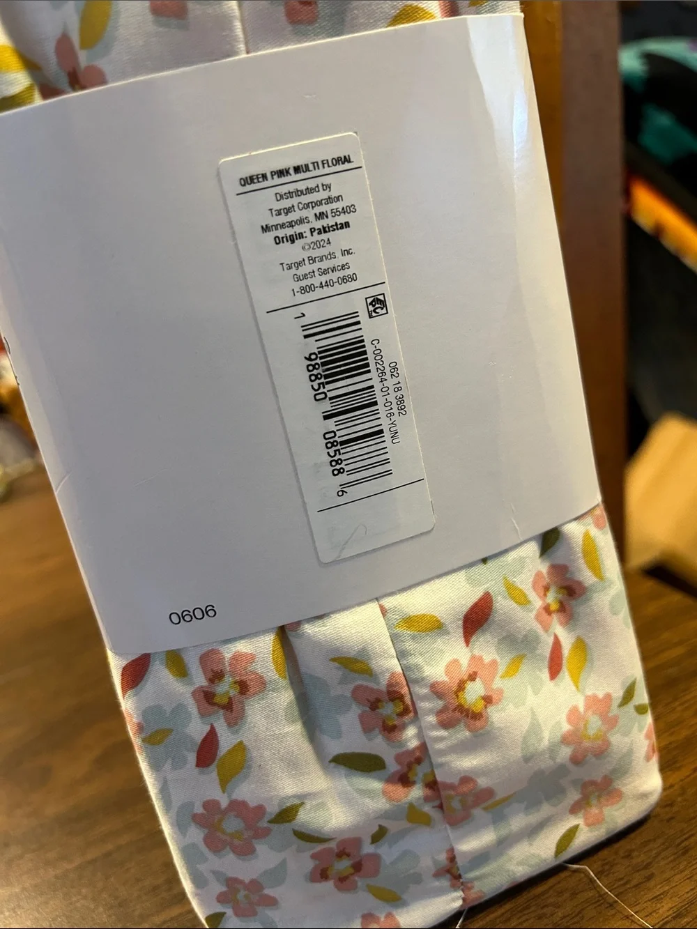 Room Essentials Cotton Blend Sateen Sheet Set - Pink, Green & Light Blue Floral